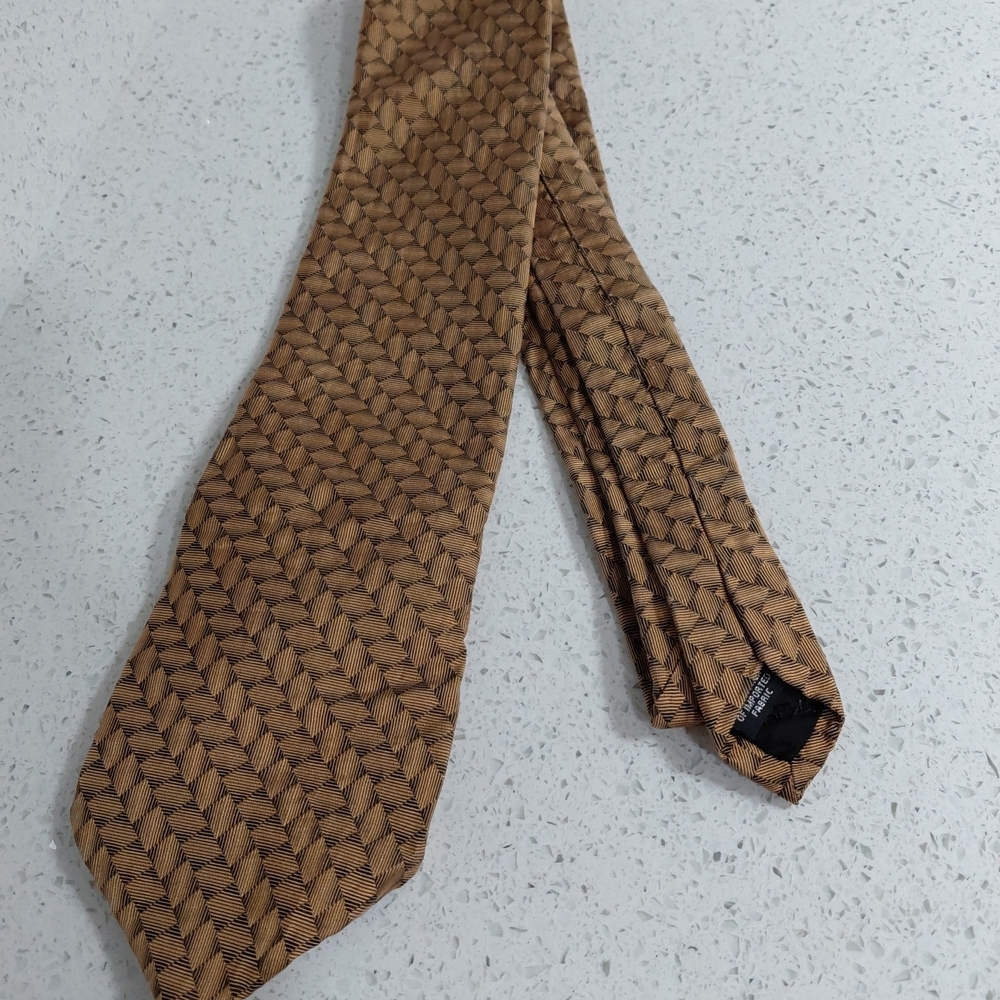 DKNY Brown Patterned Tie